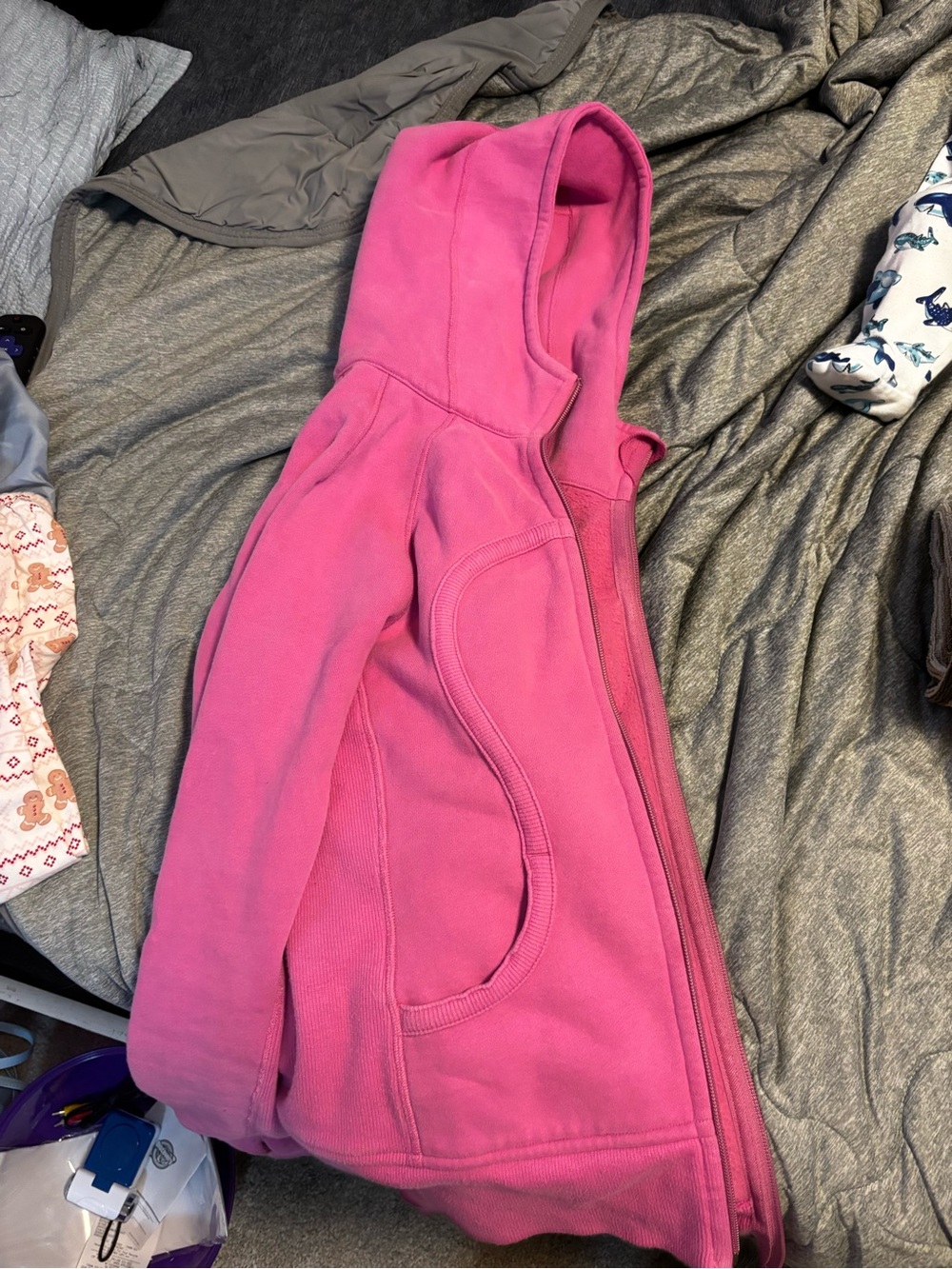 lululemon athletica Bright Pink Hooded Fleece Jacket